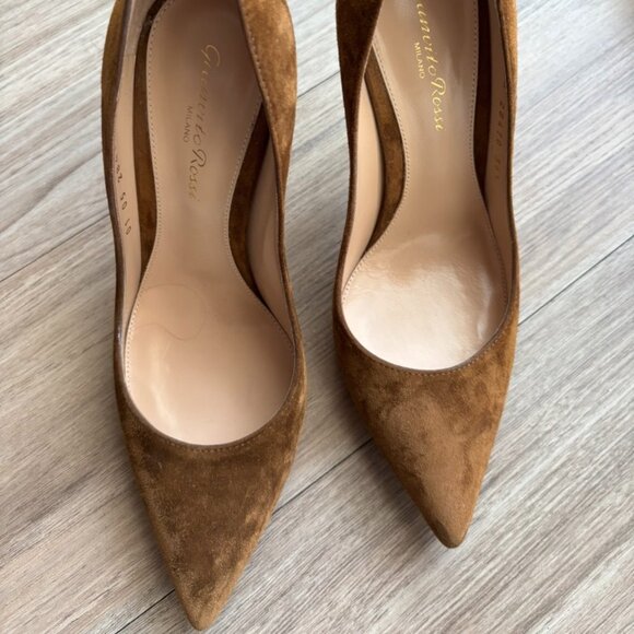 Gianvito Rossi Shoes - GIANVITO ROSSI  Suede Heels tera/brown 105  Full Set-  Size 6.5